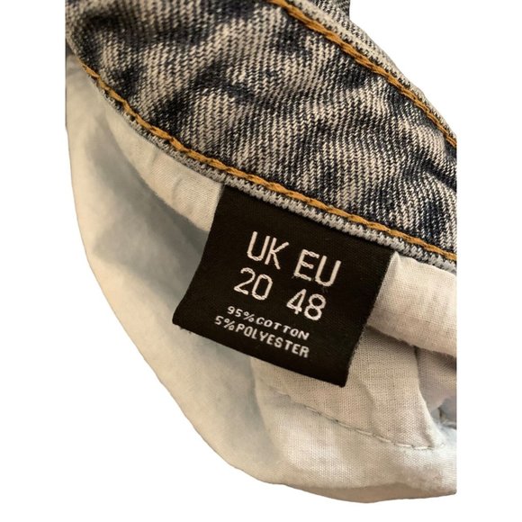 Vintage Pretty Little Thing Women's 16 Mom Jeans High Rise Blue Straight Leg - Picture 3 of 7